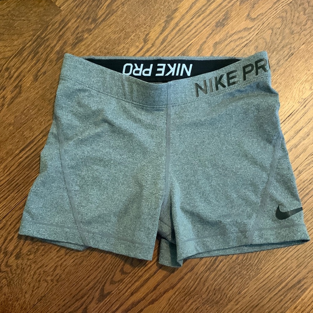 Nike Pro Grey 3” Spandex Shorts
